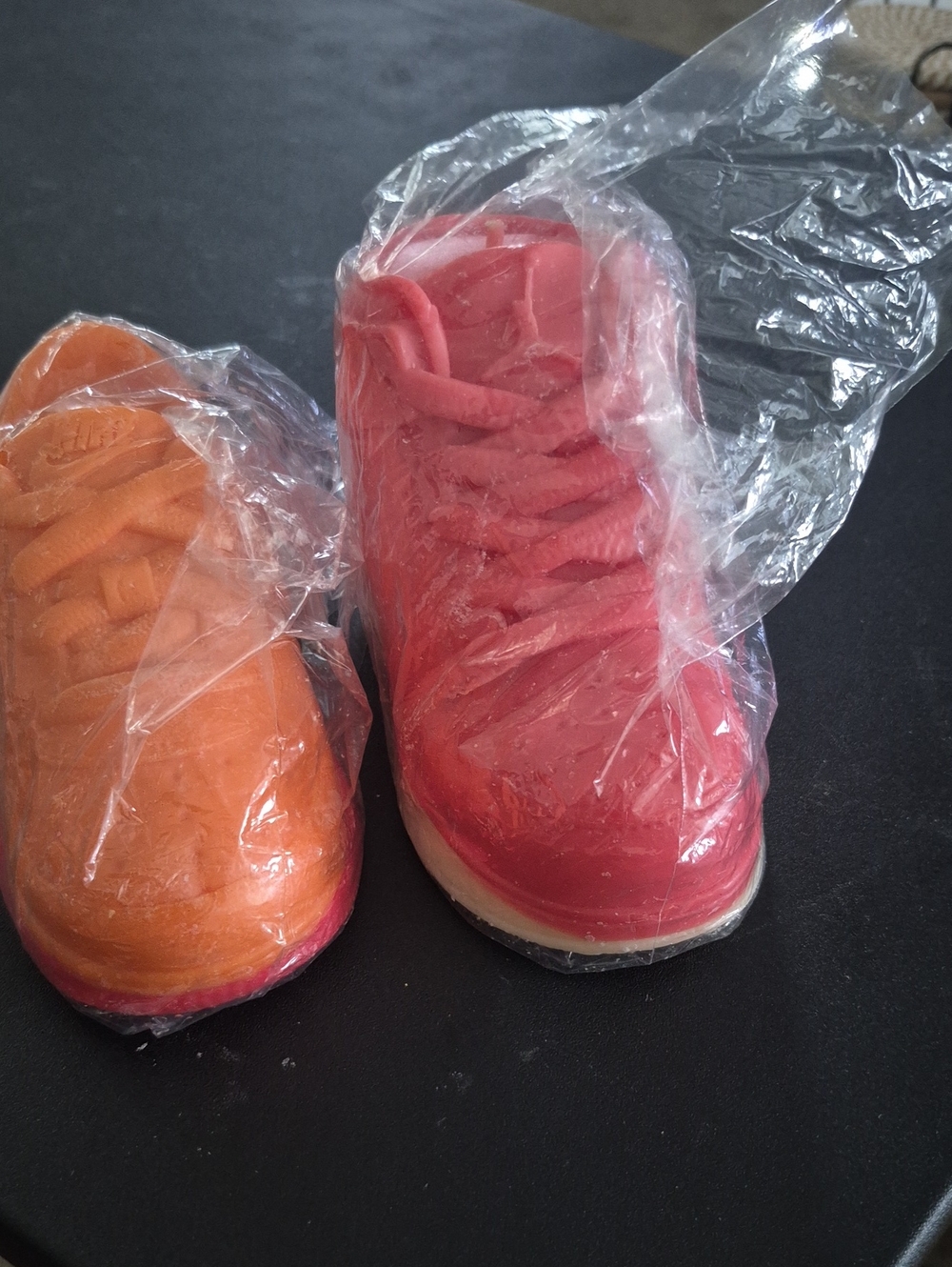 Candles Sneakers Jordan 1 And Air Force 1 in Red and Orange